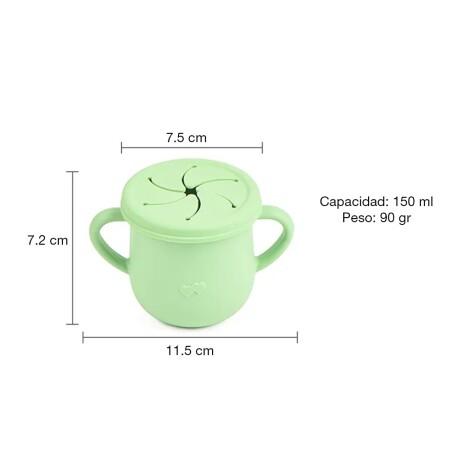 Tupper Taza Infantil Irrompible de Silicona con Asas p/Snaks Rosa
