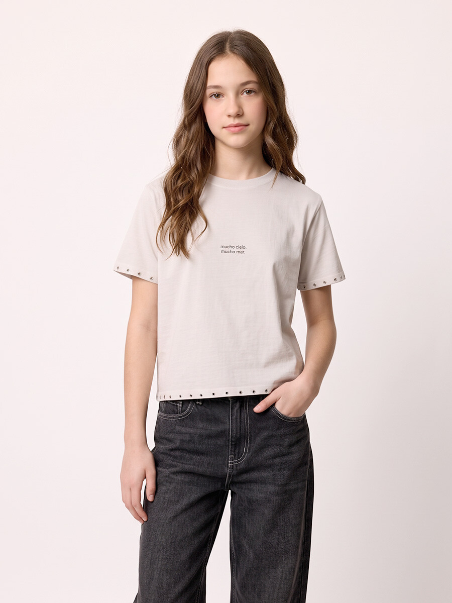 T-SHIRT M/C CIELITO TEEN DIXIE Gris Claro