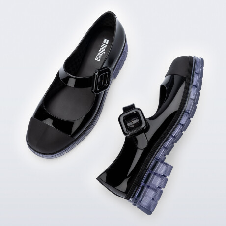 Mocasín Melissa de Dama - JUNE AD - 36107BI516 VIDRIO/NEGRO