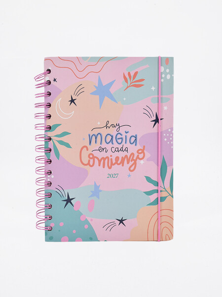AGENDA MAGIA EN CADA COMIENZO 2027 ROSADO
