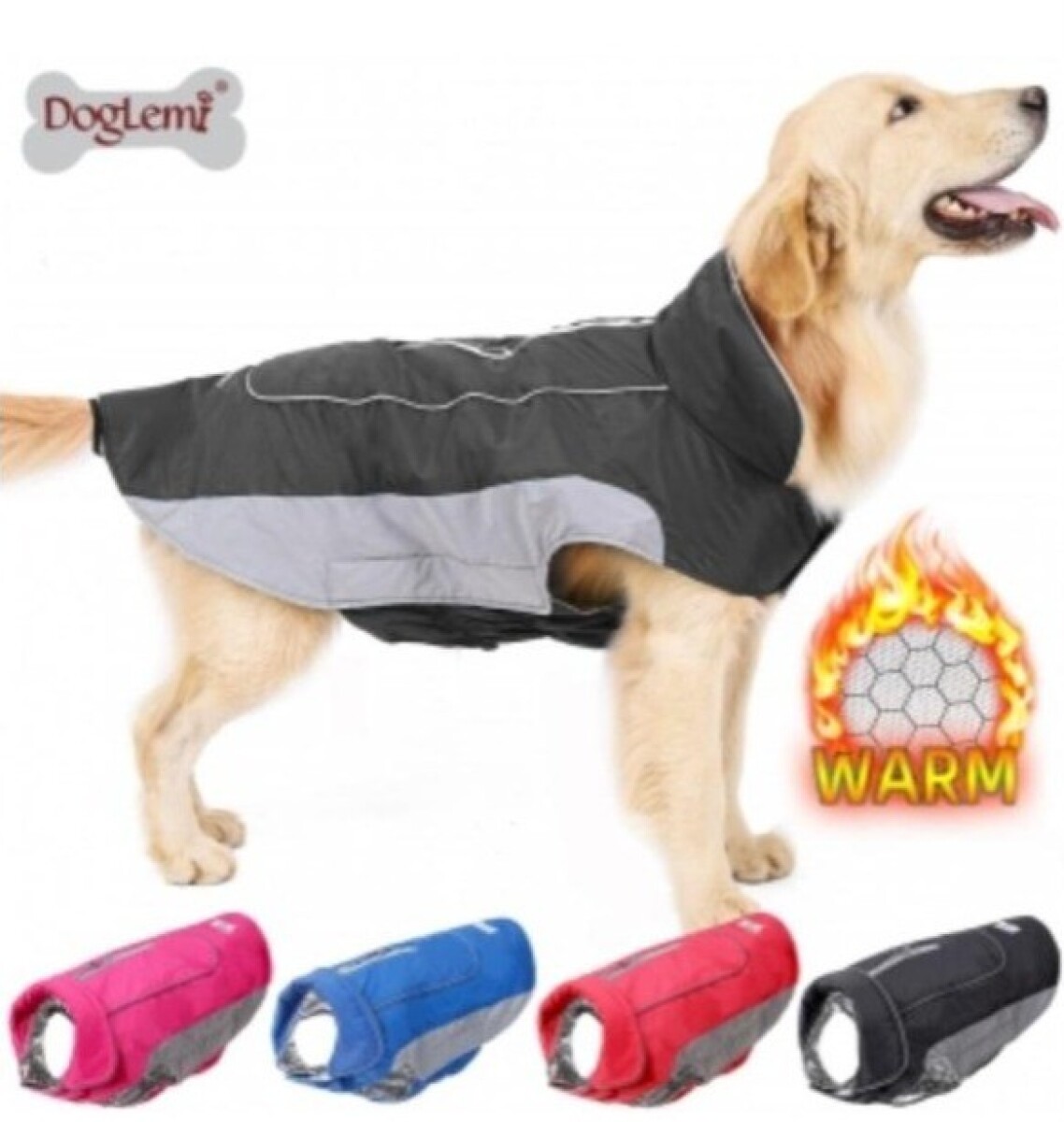 CAPA TERMAL IMPERMEABLE PARA PERRO CON RETENCION DE CALOR XXXL 