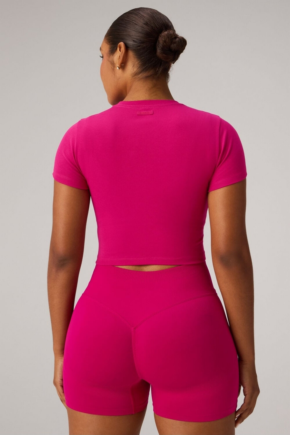 Polo Cotton Jersey Cropped Baby Tee Mujer Lush Berry