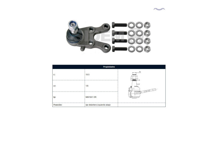 Rotula Del Mitsubishi L200 96-06 Izq Rotula Del Mitsubishi L200 96-06 Izq