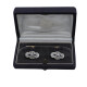 Gemelos en oro 18k brillantes , zafiros y diamantes Gemelos en oro 18k brillantes , zafiros y diamantes