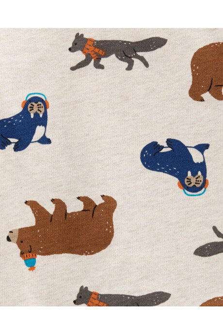 Buzo de algodón con felpa diseño animales 0