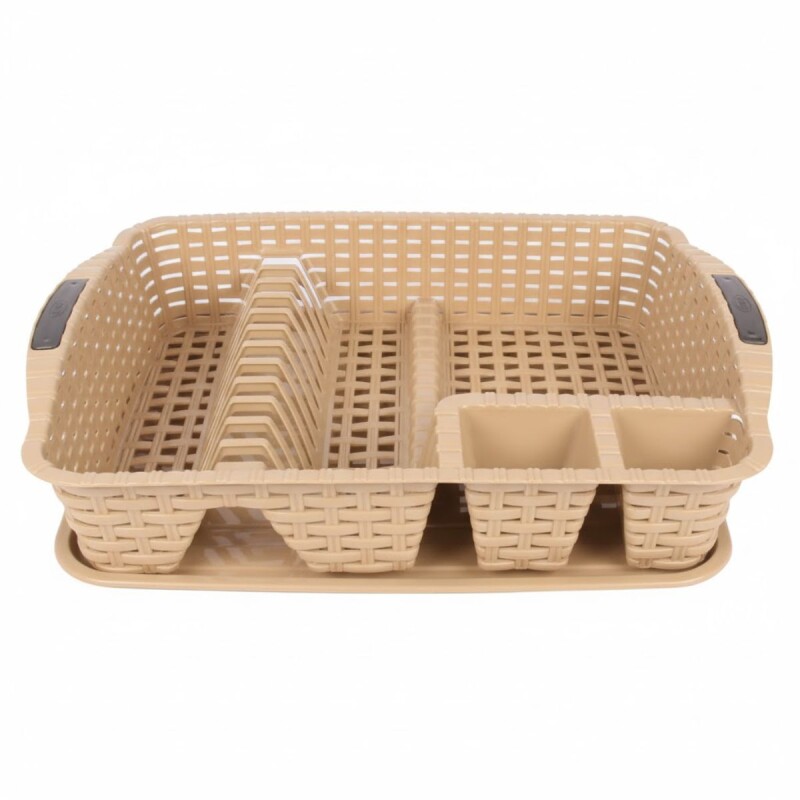 Escurridor de vajilla simil ratán BEIGE