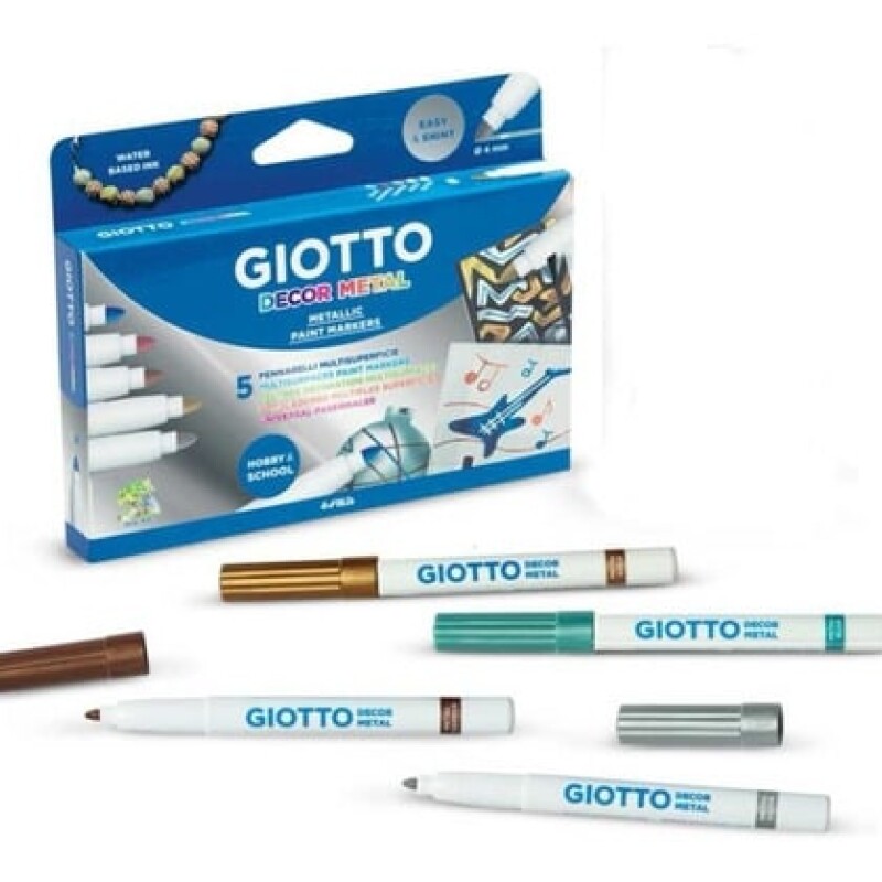 Marcadores Metalizados Giotto x5 colores Marcadores Metalizados Giotto x5 colores