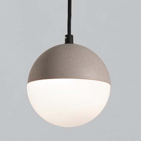 Colgante globo cemento y vidrio opal E27 Ø140mm BA0246