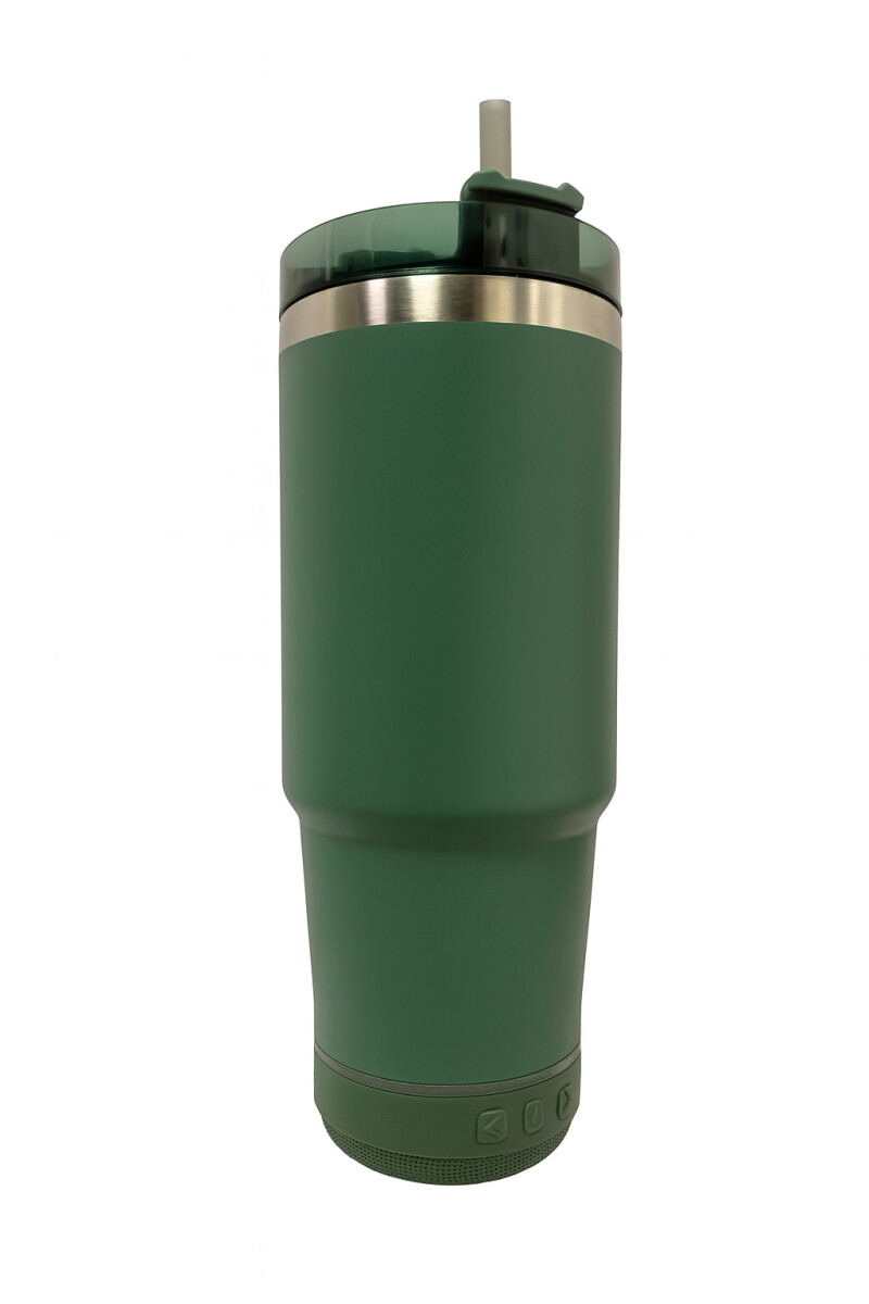 Vaso Termico de 900ml Con Parlante - verde 