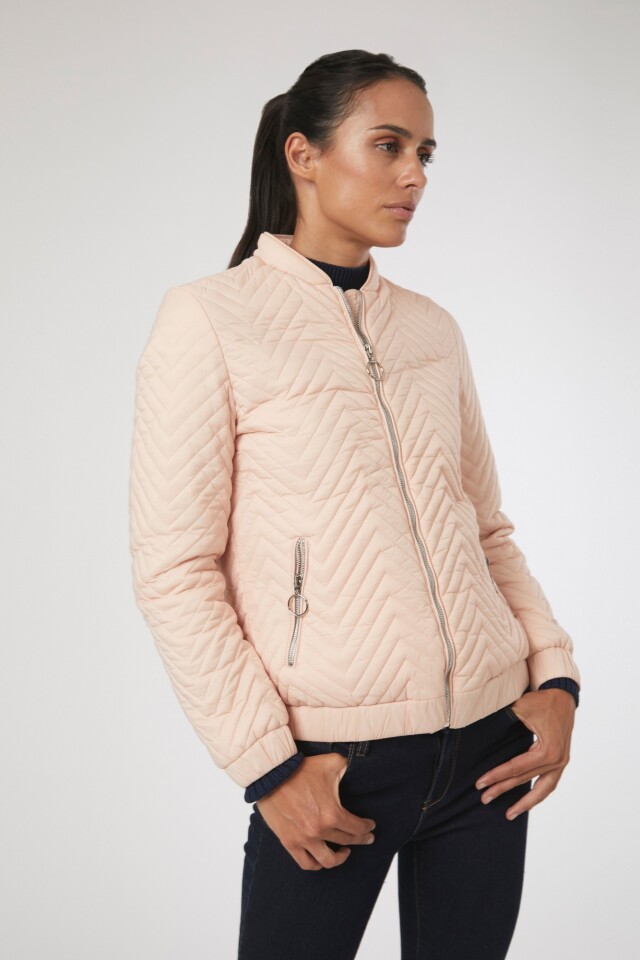 Bomber capitoneada rosa
