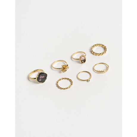 Sets Anillos Flores atrapadas Dorado