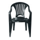 Silla reforzada con apoya brazos NEGRO