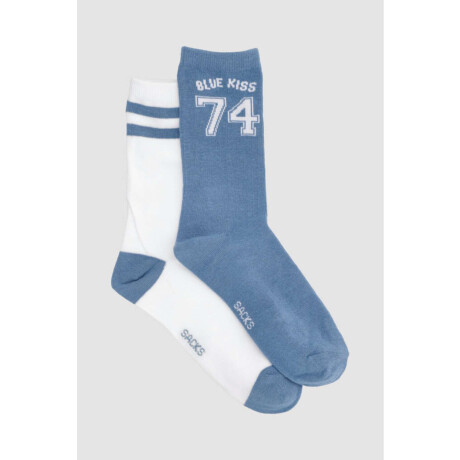 Medias de algodón. en pack de 2 en variedad de diseños. Variante 38