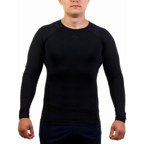 Remera Manga Larga para Hombre Fila Compress Skin Negra Remera Manga Larga para Hombre Fila Compress Skin Negra