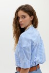 Camisa Cambria en Algodon Light Blue Vichy Checks