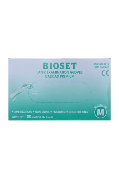 Guantes de Látex Bioset - Caja x 100 unidades Guantes de Látex Bioset - Caja x 100 unidades