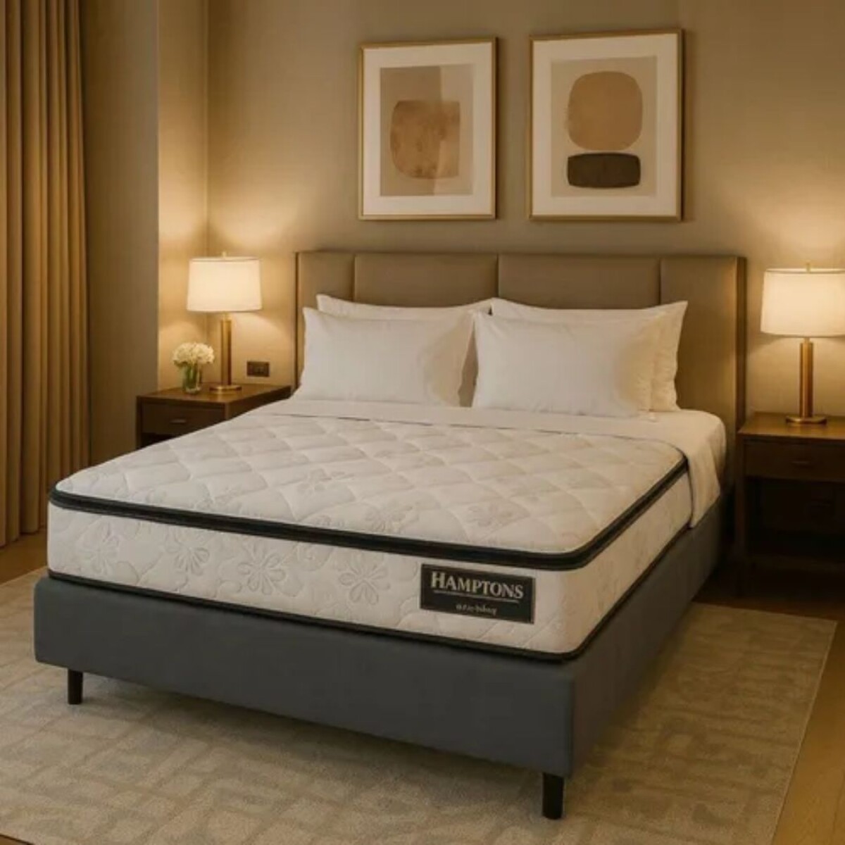 Sommier 2 Plazas Hamptons Mercury - Gris 