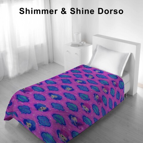 Acolchado Reversible Shimmer & Shine 1 Plaza 100% Microfibra U