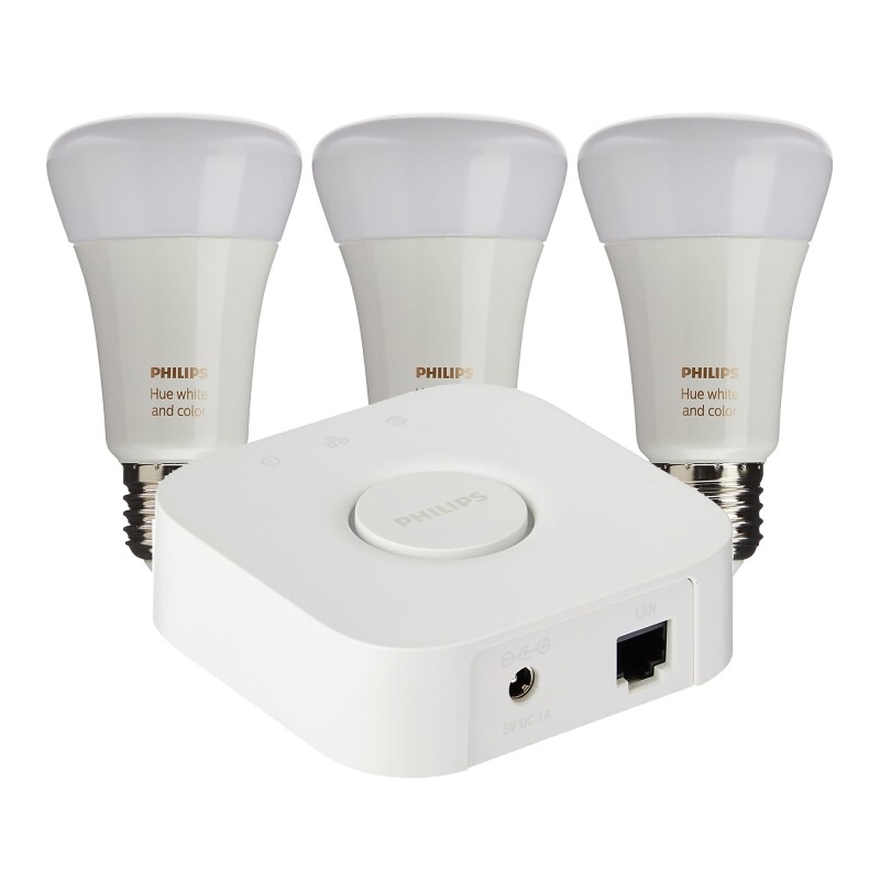 3 Lámparas Led + Bridge Philips Hue 9W E27 Blanco Y Color 3 Lámparas Led + Bridge Philips Hue 9W E27 Blanco Y Color