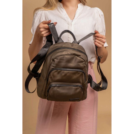 Mochila Flor De Loto Verde Militar