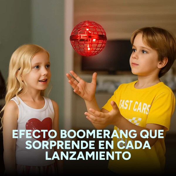 Bola Voladora Magica C/ Luces Spinner Drone Boomerang Color Rojo