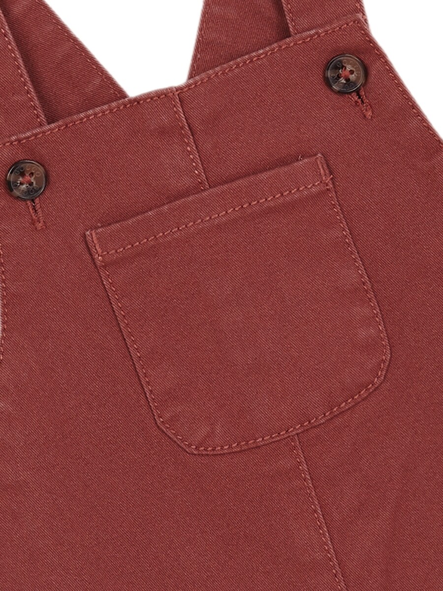 Peto Largo Con Vuelta En Bajo Bermellon Claro