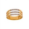 Anillo Triple fila-Oro bajo-Piedra Zirconia-AN8241 conpiedra