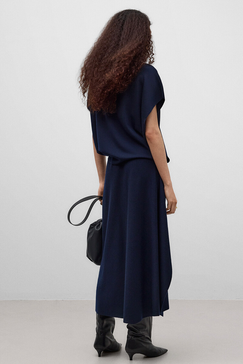 FALDA PUNTO Azul