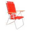 Reposera Silla Caño Descansar 5 Posiciones Cintas Plasticas Color Rojo Reposera Silla Caño Descansar 5 Posiciones Cintas Plasticas Color Rojo