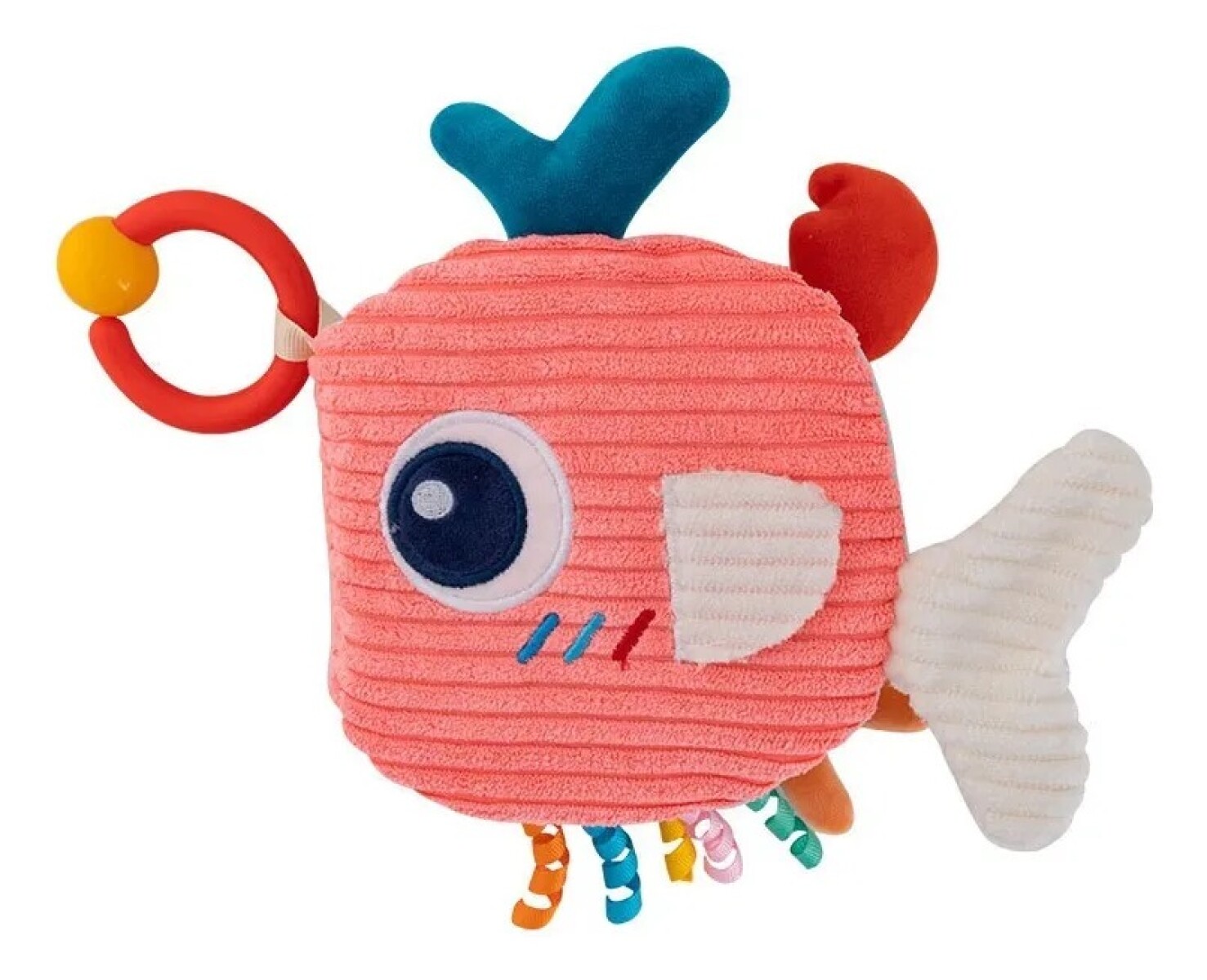 Libro tela textura animales SOFT - rosa pez 