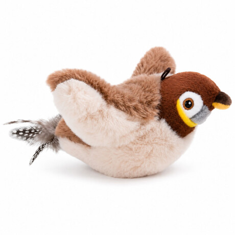 Juguete Para Gato Pájaro Interactivo C/Movimiento Sonido Usb Marrón