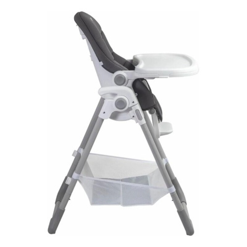 Silla de comer para bebé Bebesit Snack plegable y ajustable gris con cinturón seguro para usar en casa Gris