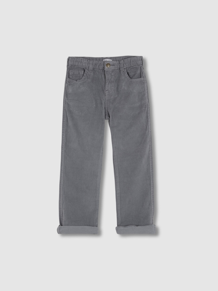 Pantalon Lig. Acampanado De Sarga Gris