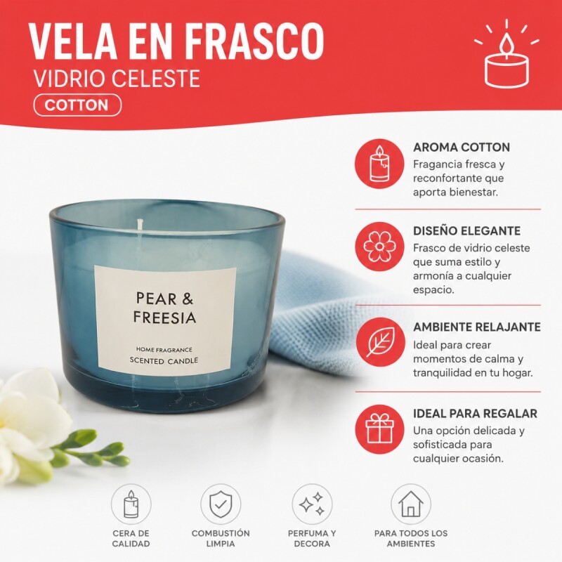 Vela en Frasco D10X8CM VERDE