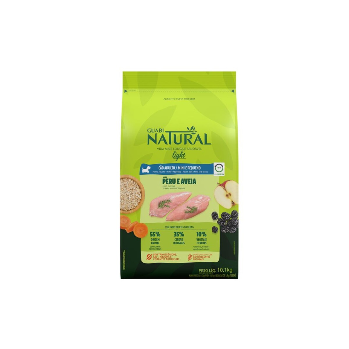 GUABI NATURAL para perros - LIGHT razas pequeñas 10,1KG 