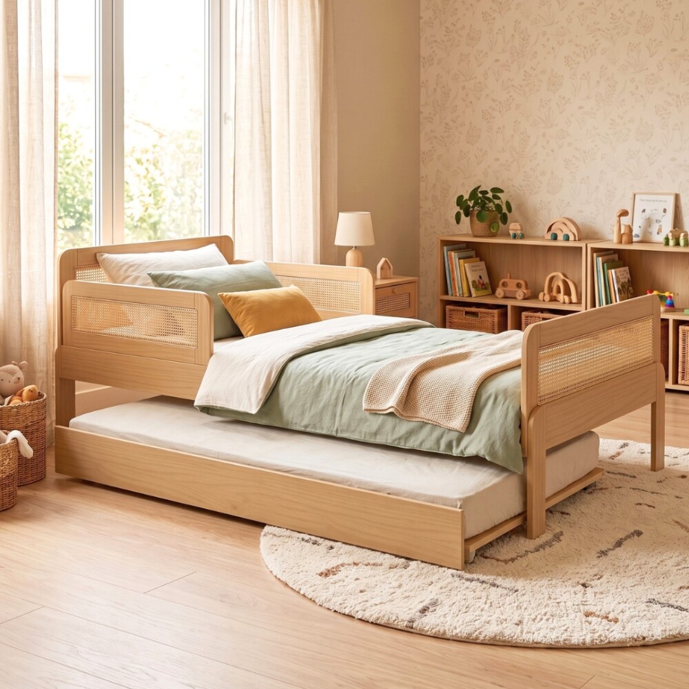Cama Auxiliar 1 Plaza - Crescer Carvalho Cama Auxiliar 1 Plaza - Crescer Carvalho