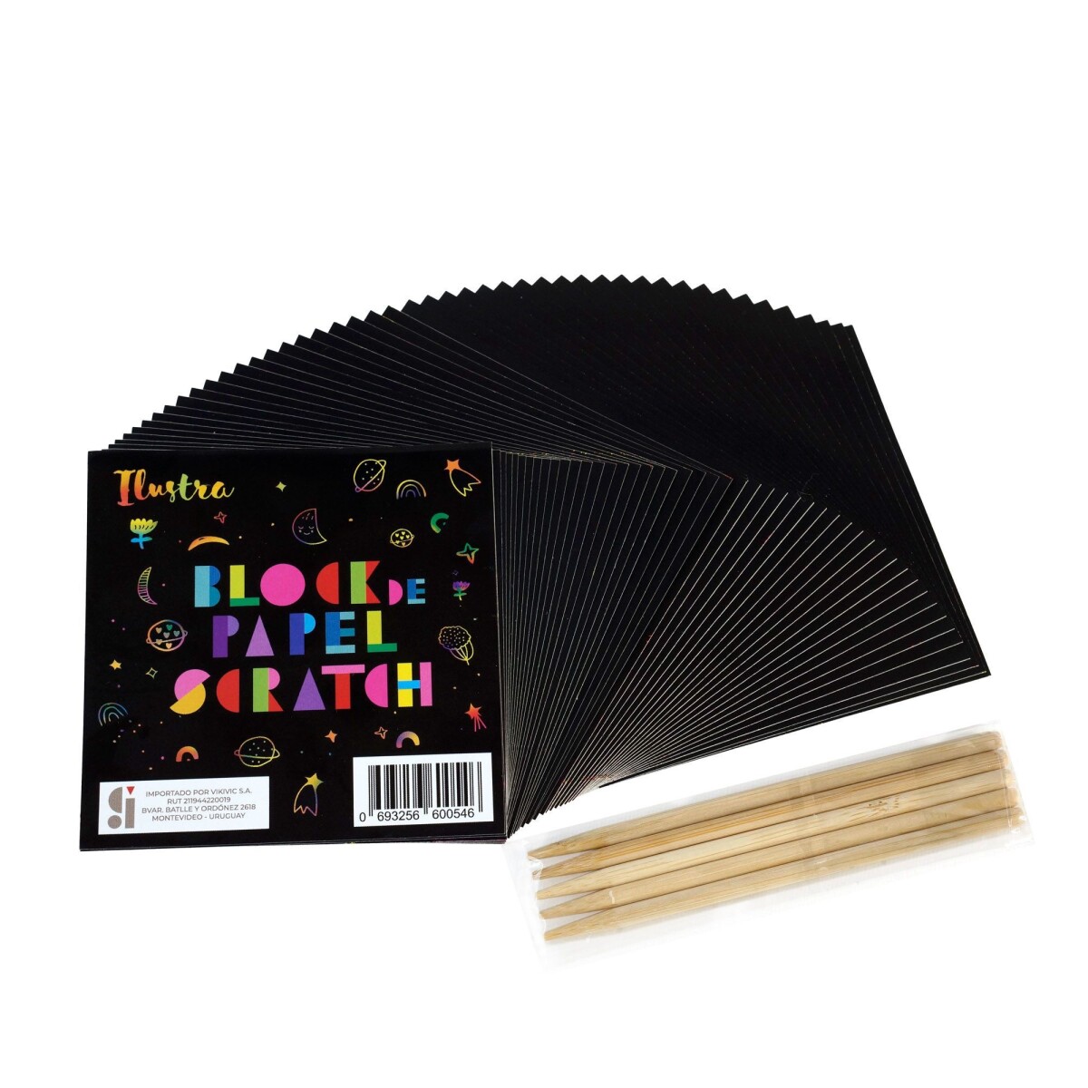 Papel Scratch 50 Hojas de 10x10cm 