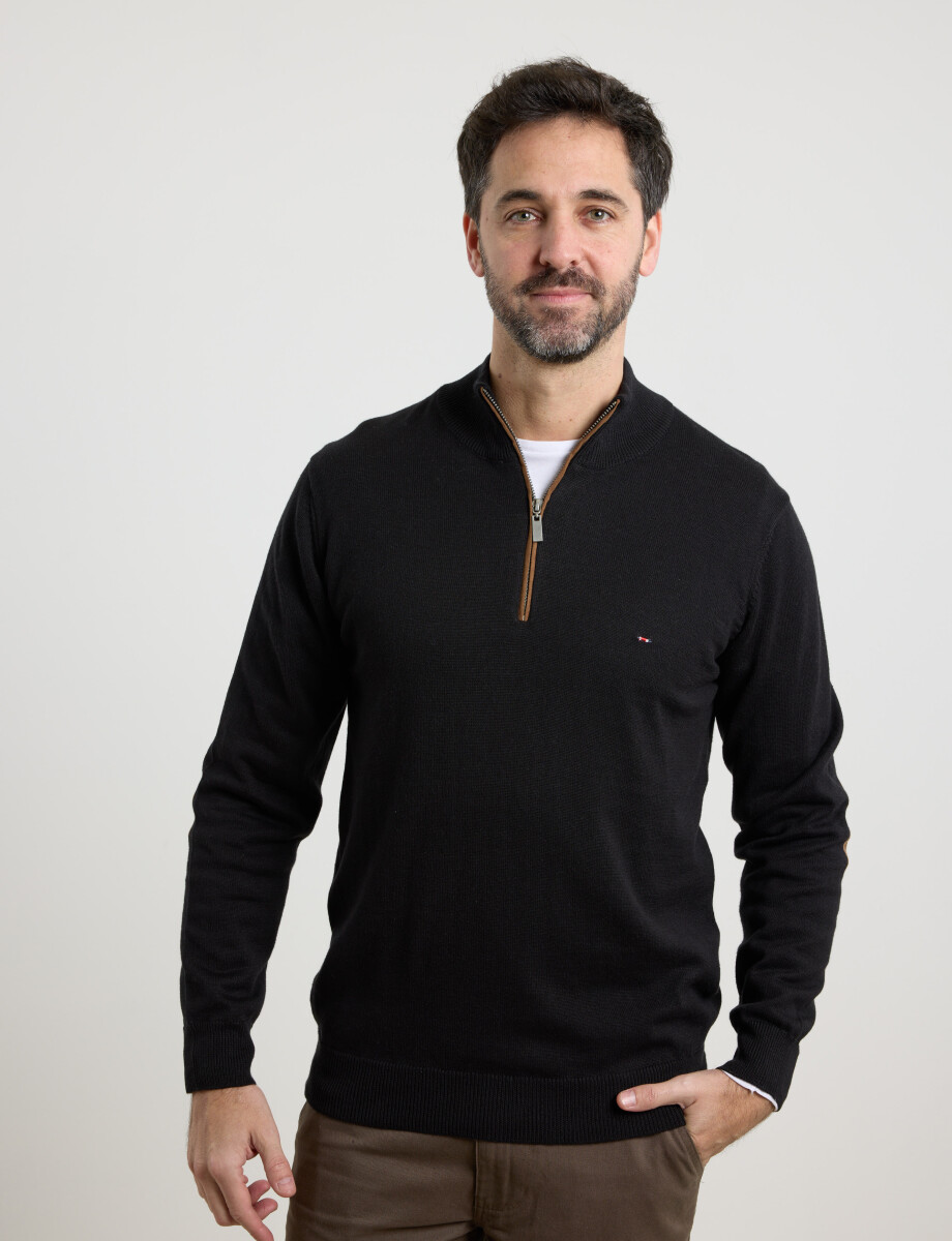 470996 SWEATER MEDIO CIERRE HARRINGTON LABEL Negro