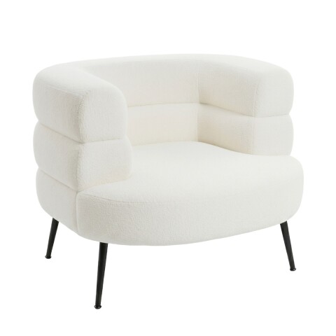 POLTRONA FELPUDA BLANCA 90X80X70CM Unica