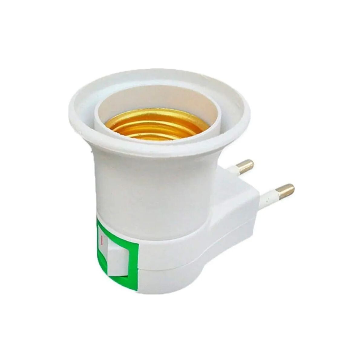 PORTALAMPARA CON FICHA C/LLAVE BLANCO Portalampara Con Ficha C/llave Blanco