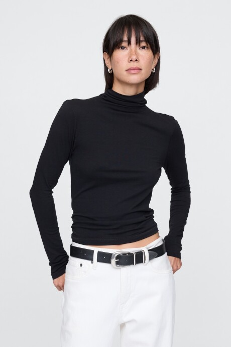 Remera Polera Mujer Black