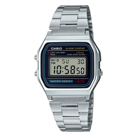 Reloj Casio Retro A158WA-1DF Unisex en acero Reloj Casio Retro A158wa-1df Unisex En Acero