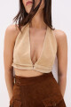 Top Corto Tach - Leather Beige