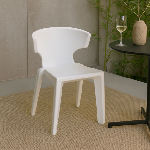 Silla apilable blanca "MARYLIN" TD0560