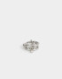 Anillos Medianos y Grandes Con strass Anillo De Metal Con Strass - Plateado