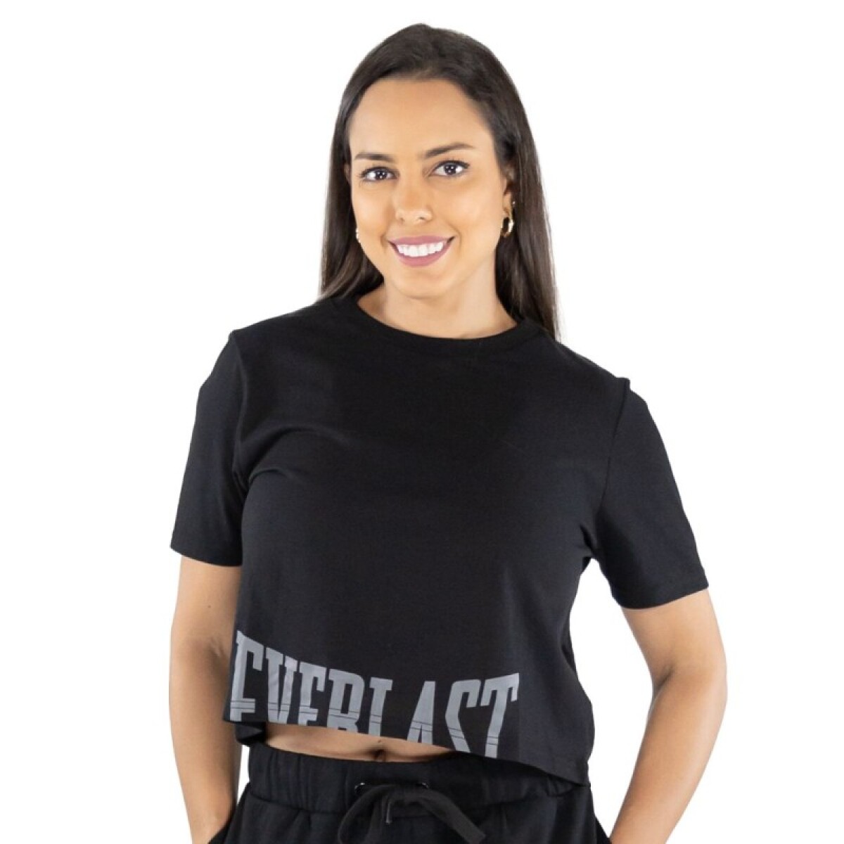 Remera Everlast Dama Crop Top Cot/Poly Split Bk - S/C 