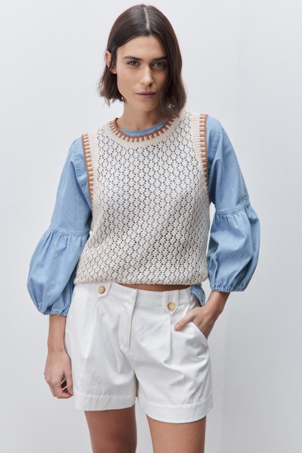 SHORT SOLI Blanco