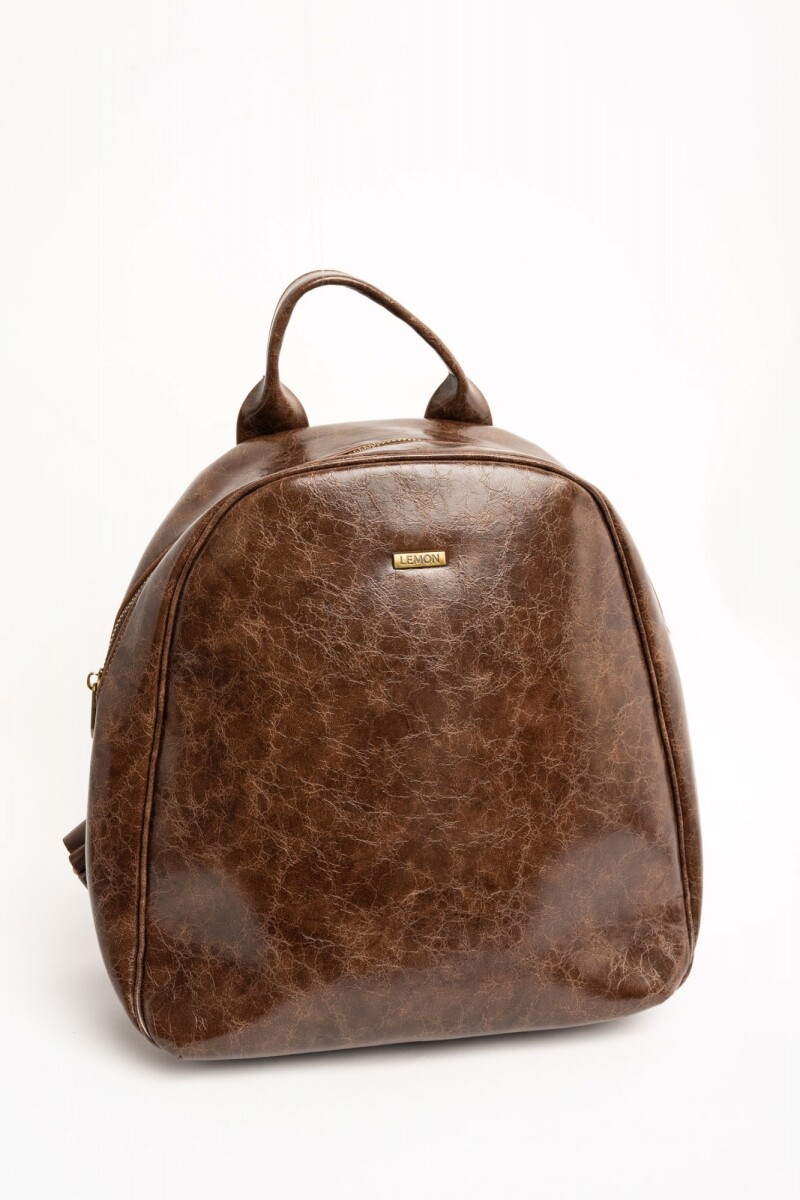 Mochila Cuero Vegano Chocolate