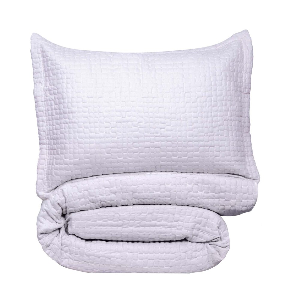 SET CUBRECAMA QUEEN ALGODON-Y-POLIESTER NATURAL-BEIGE RICE CRUDO