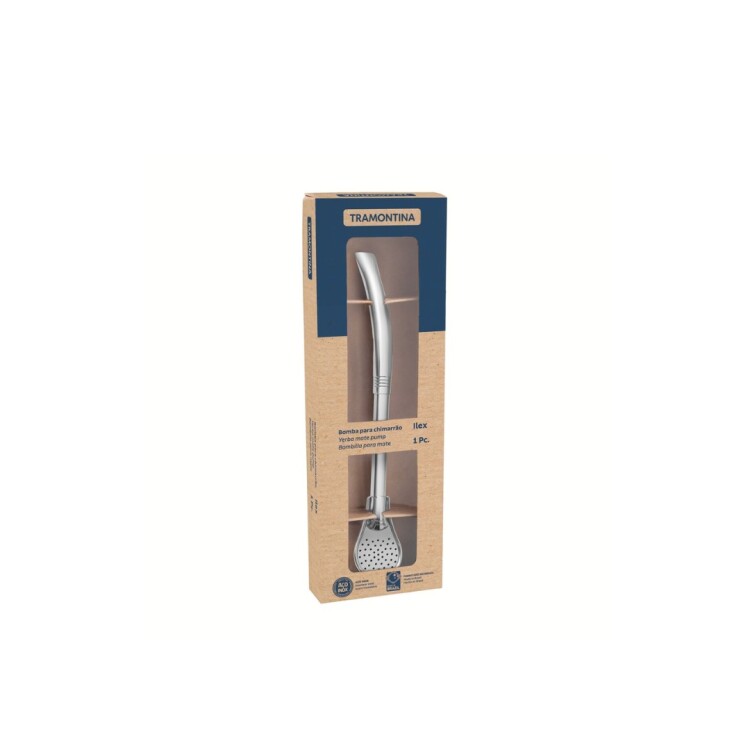 BOMBILLA ACERO INOXIDABLE 19CM TRAMONTINA PLATEADO
